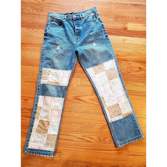 BDG Uban Outfitters Patchwork Distressed Relaxed Jeans Size 27 - Picture 1 of 10